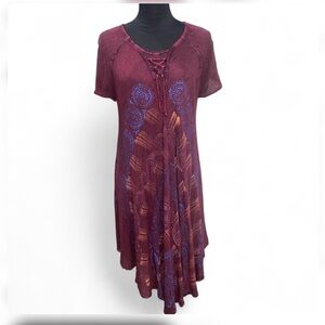 Durga Bohemian Burgundy Dress